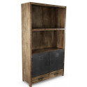 Credenza 2 cassetti in legno marrone 110x40x190cm