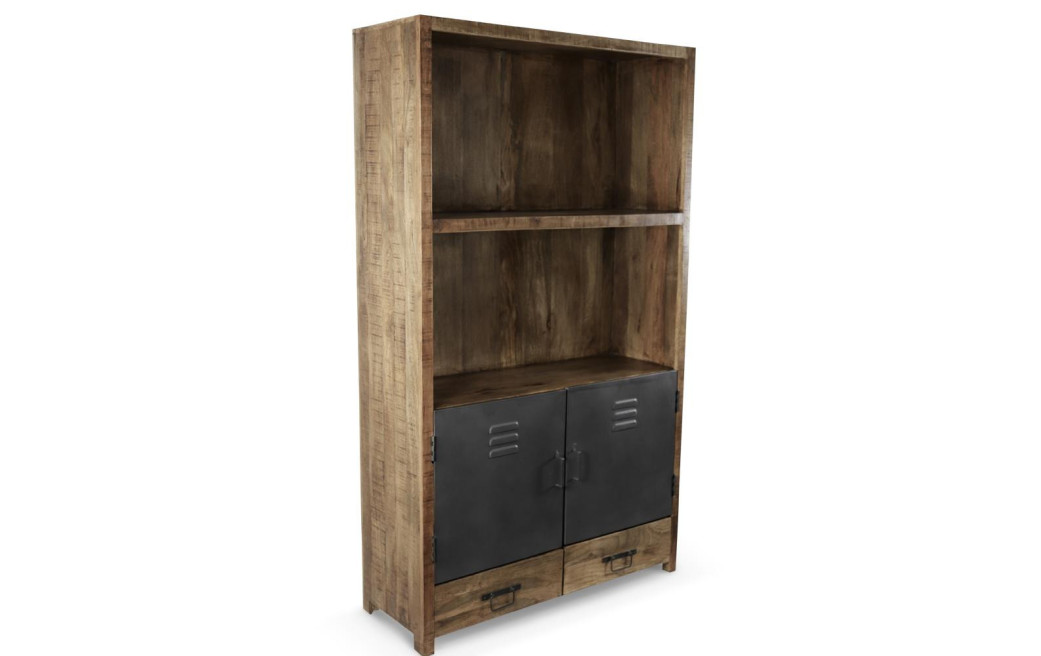Anrichte mit 2 Schubladen Holz Braun 110x40x190cm
