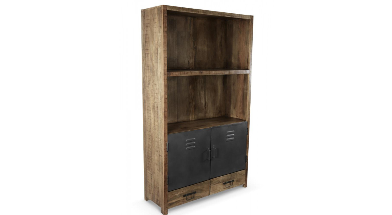 Anrichte mit 2 Schubladen Holz Braun 110x40x190cm