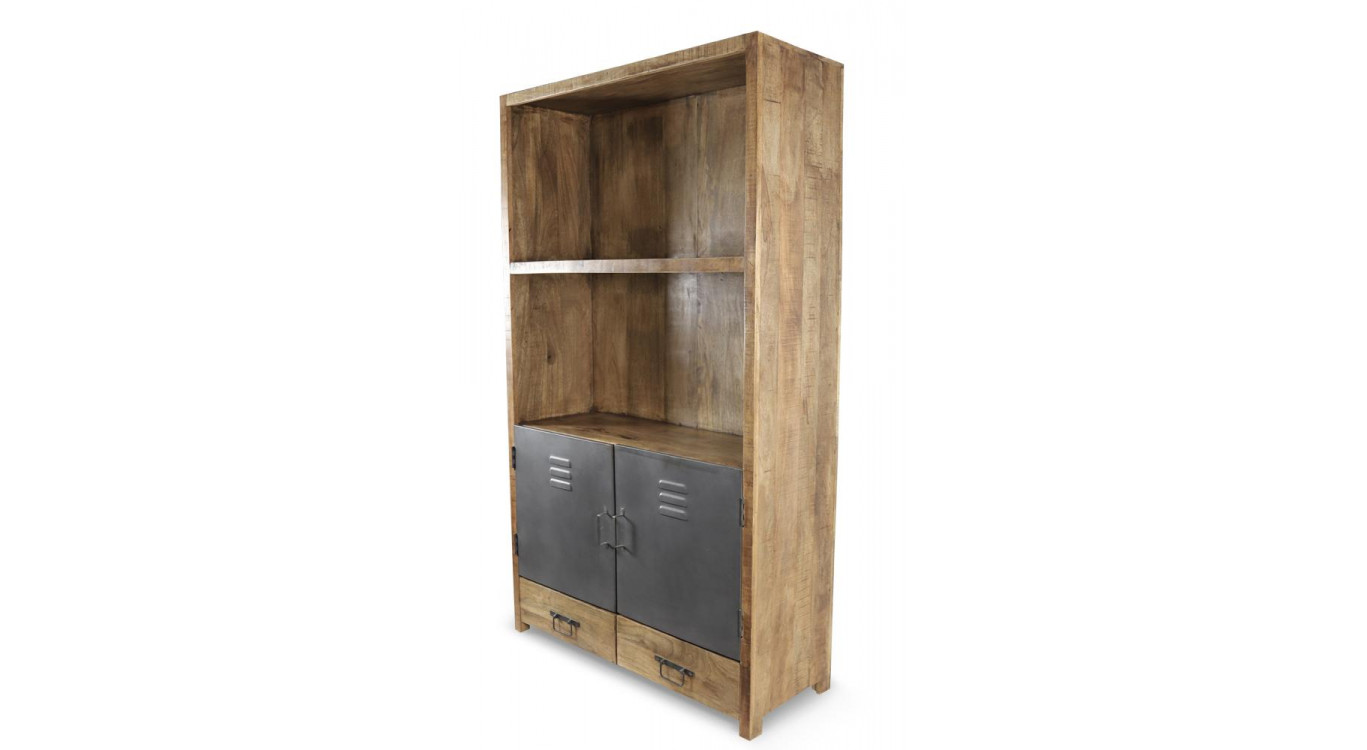 Anrichte mit 2 Schubladen Holz Braun 110x40x190cm