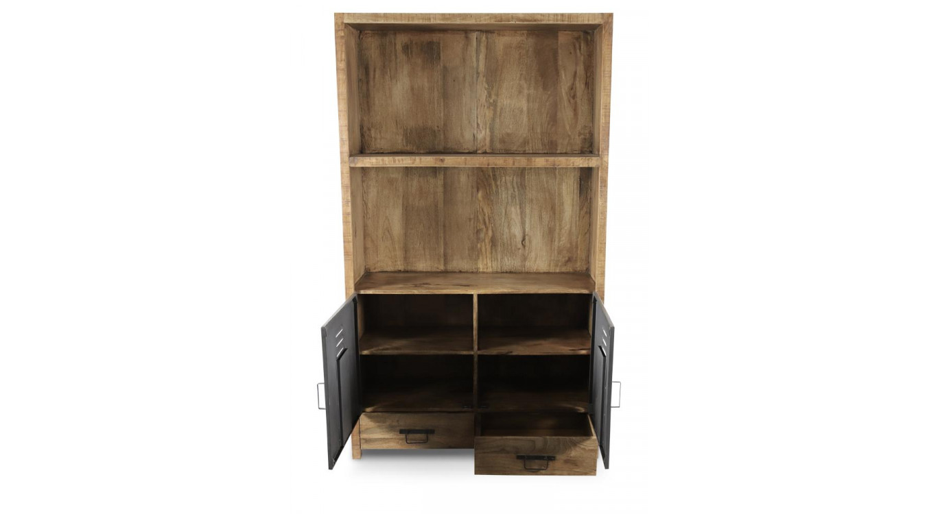 Anrichte mit 2 Schubladen Holz Braun 110x40x190cm