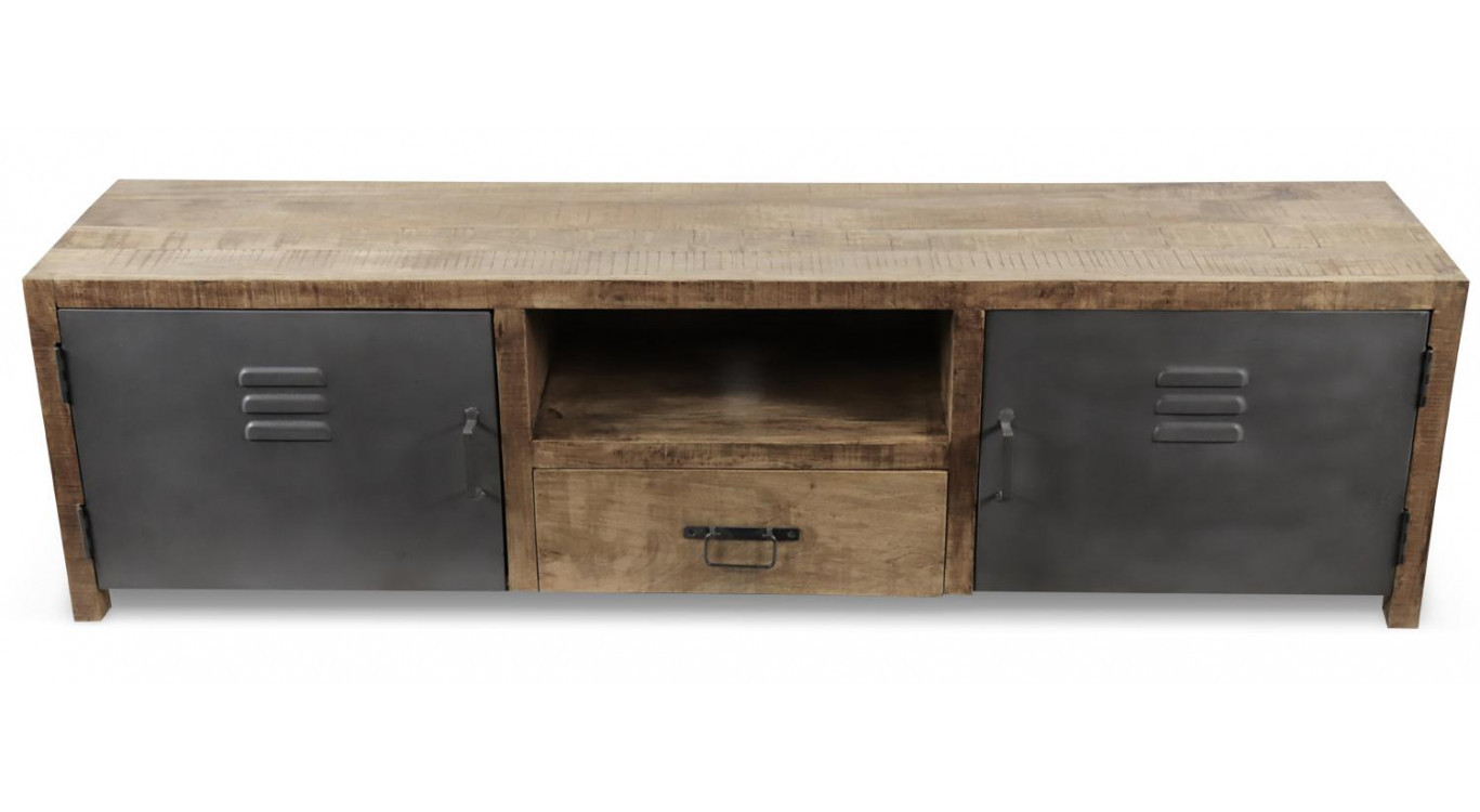 TV-Möbel 1 Schublade Holz Braun 180x40x50cm