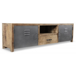 TV-Möbel 1 Schublade Holz Braun 180x40x50cm