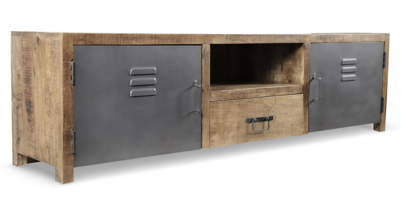 TV-Möbel 1 Schublade Holz Braun 180x40x50cm