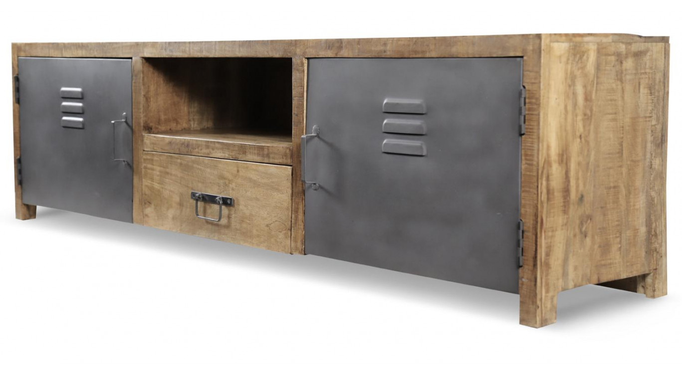 TV-Möbel 1 Schublade Holz Braun 180x40x50cm