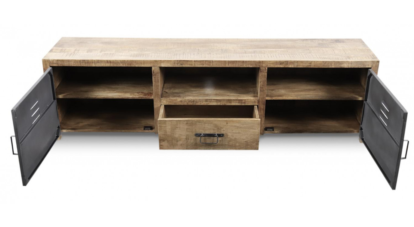 TV-Möbel 1 Schublade Holz Braun 180x40x50cm