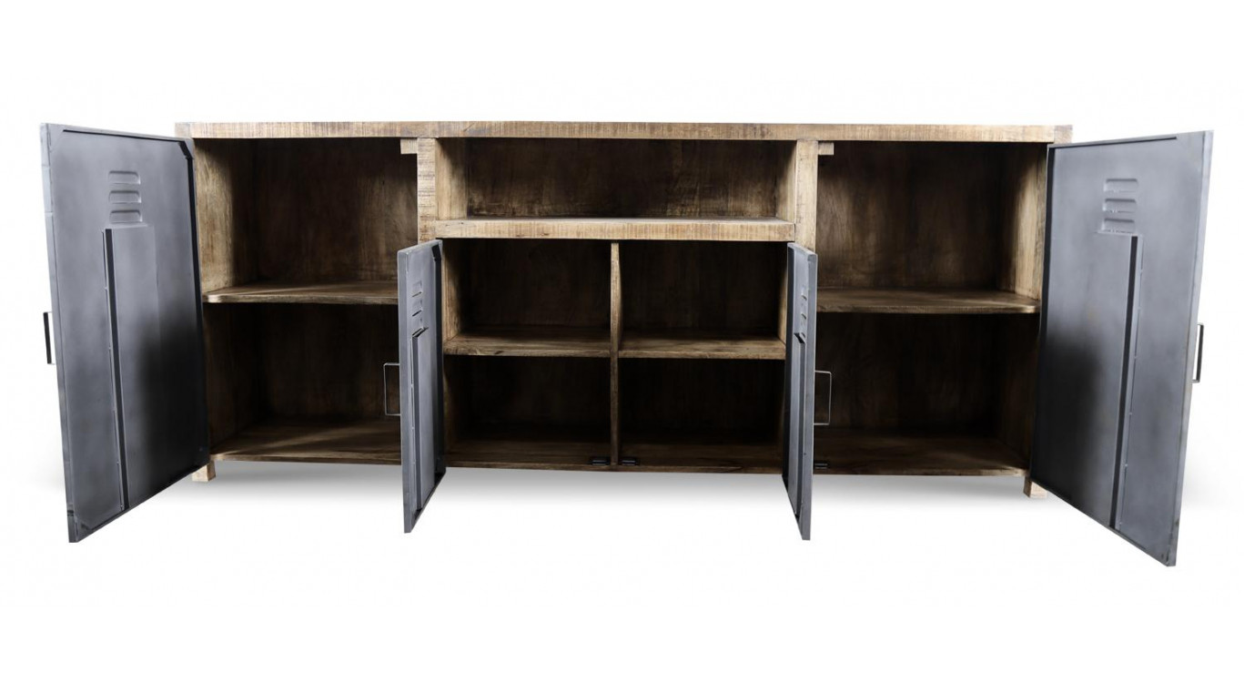 Bahut Bois Marron 200x40x85cm