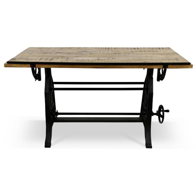 Esstisch Holz Braun 150x75x86,5/108cm