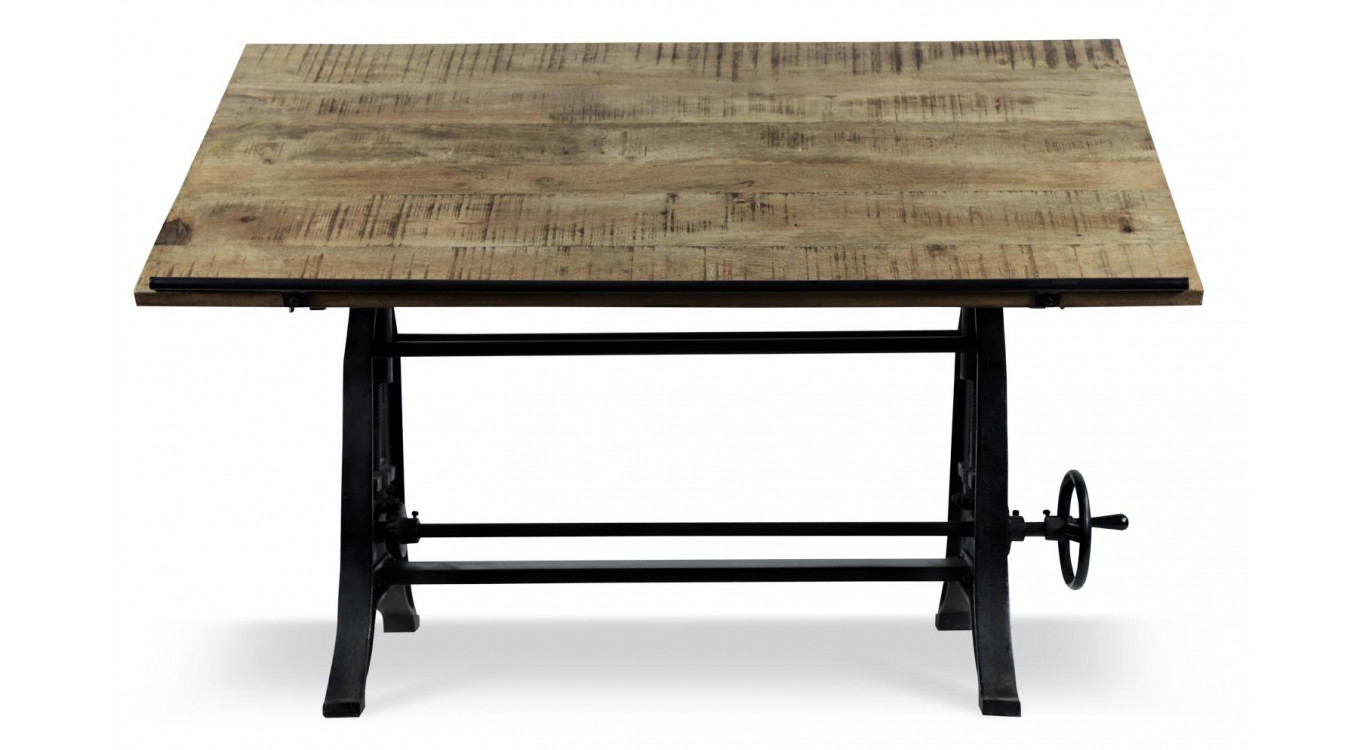 Esstisch Holz Braun 150x75x86,5/108cm