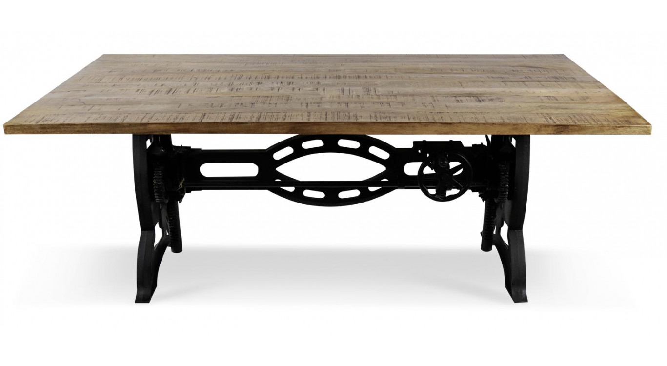 Esstisch Holz Braun 196x96x75/101cm
