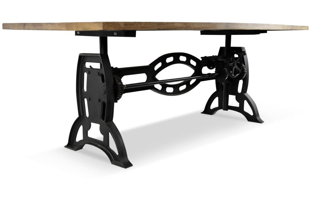 Table à Manger Bois Marron 196x96x75/101cm