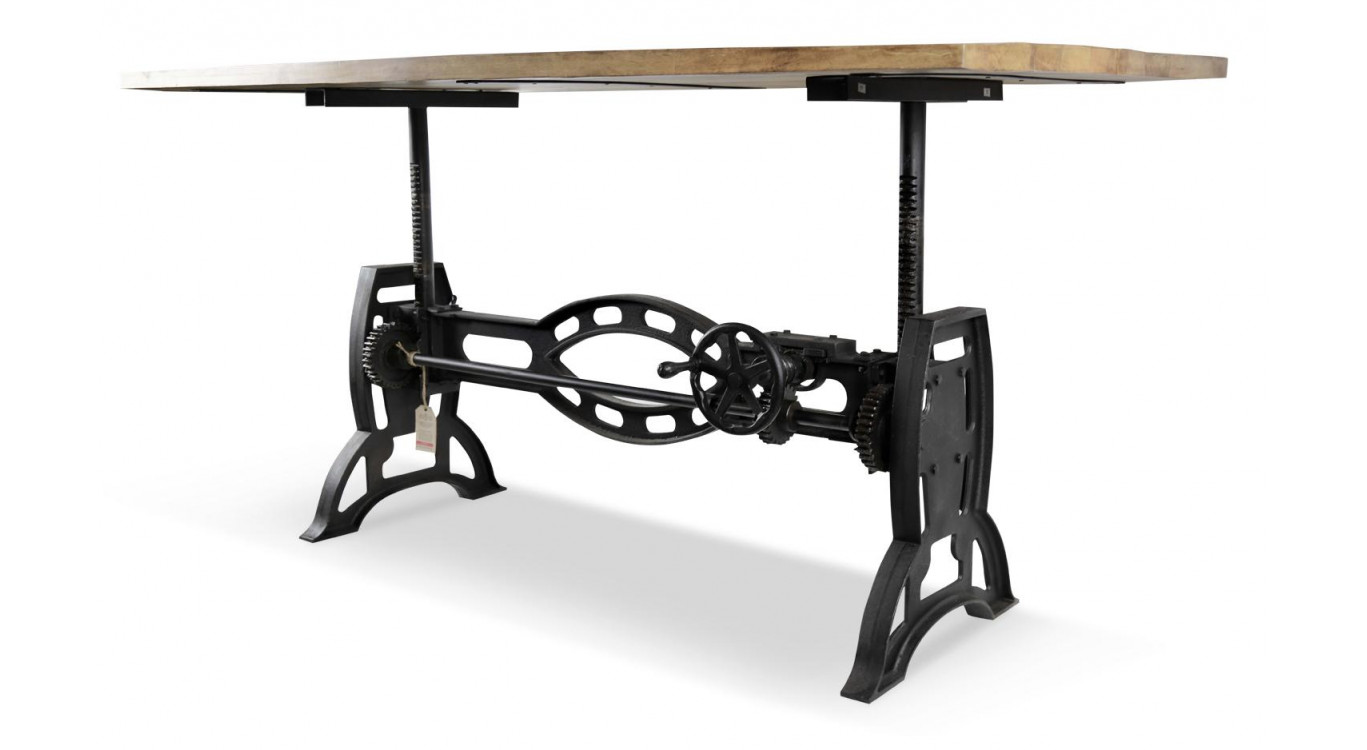 Table à Manger Bois Marron 196x96x75/101cm