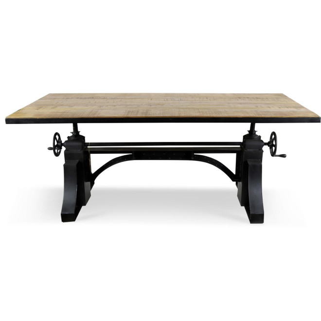 Table à Manger Bois Marron 206,5x96x76,5/109cm