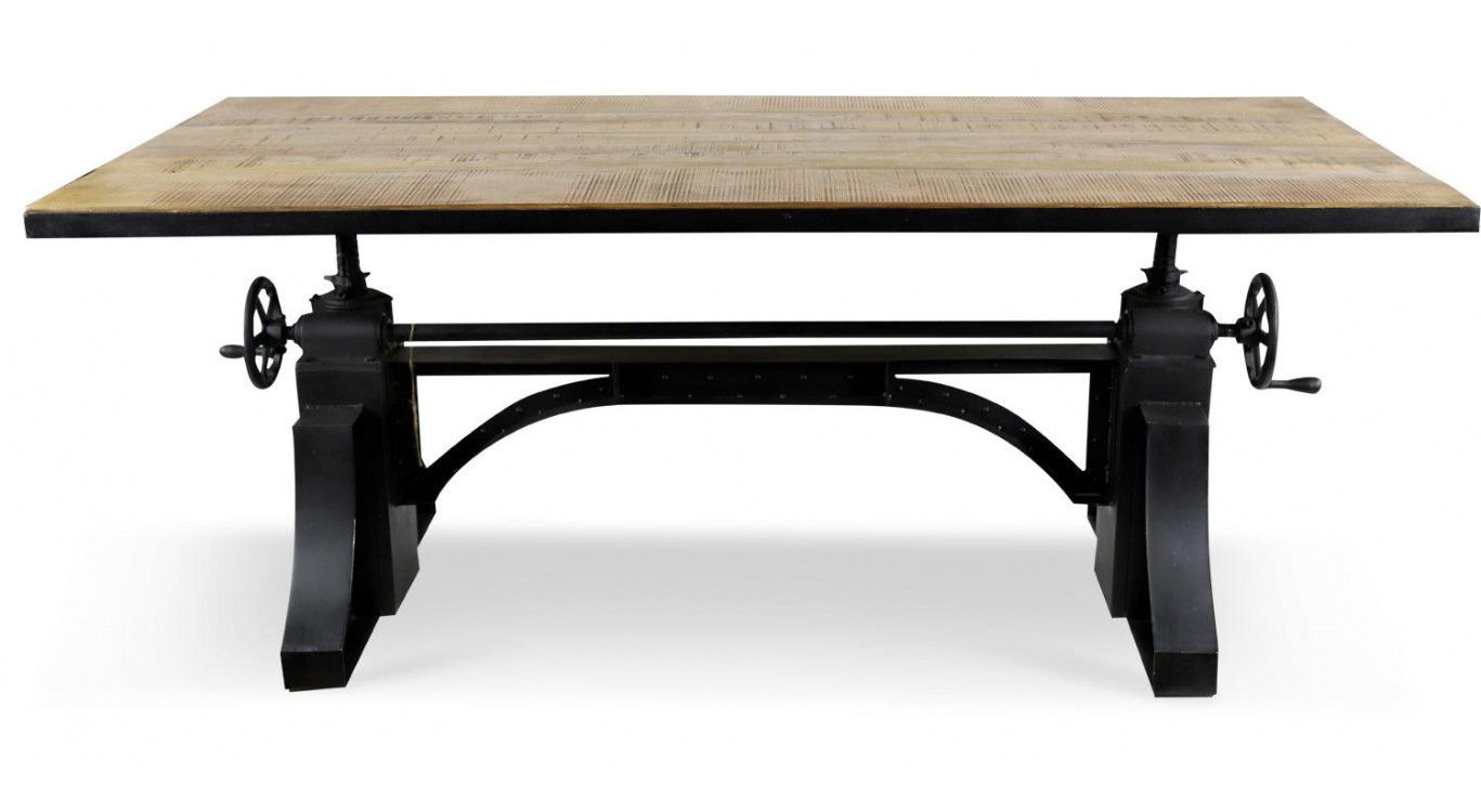 Table à Manger Bois Marron 206,5x96x76,5/109cm
