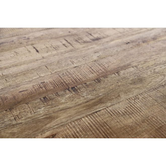 Esstisch Holz Braun 206,5x96x76,5/109cm