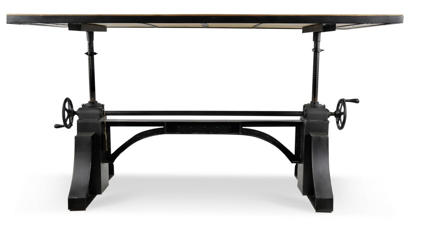 Table à Manger Bois Marron 206,5x96x76,5/109cm