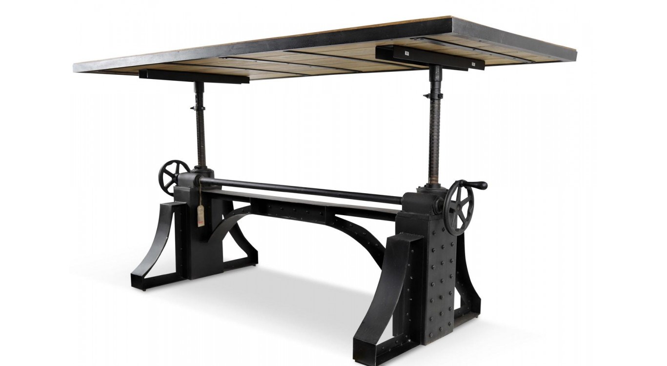 Table à Manger Bois Marron 206,5x96x76,5/109cm