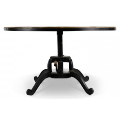 Table Basse Bois Marron 101x101x47,5/59cm