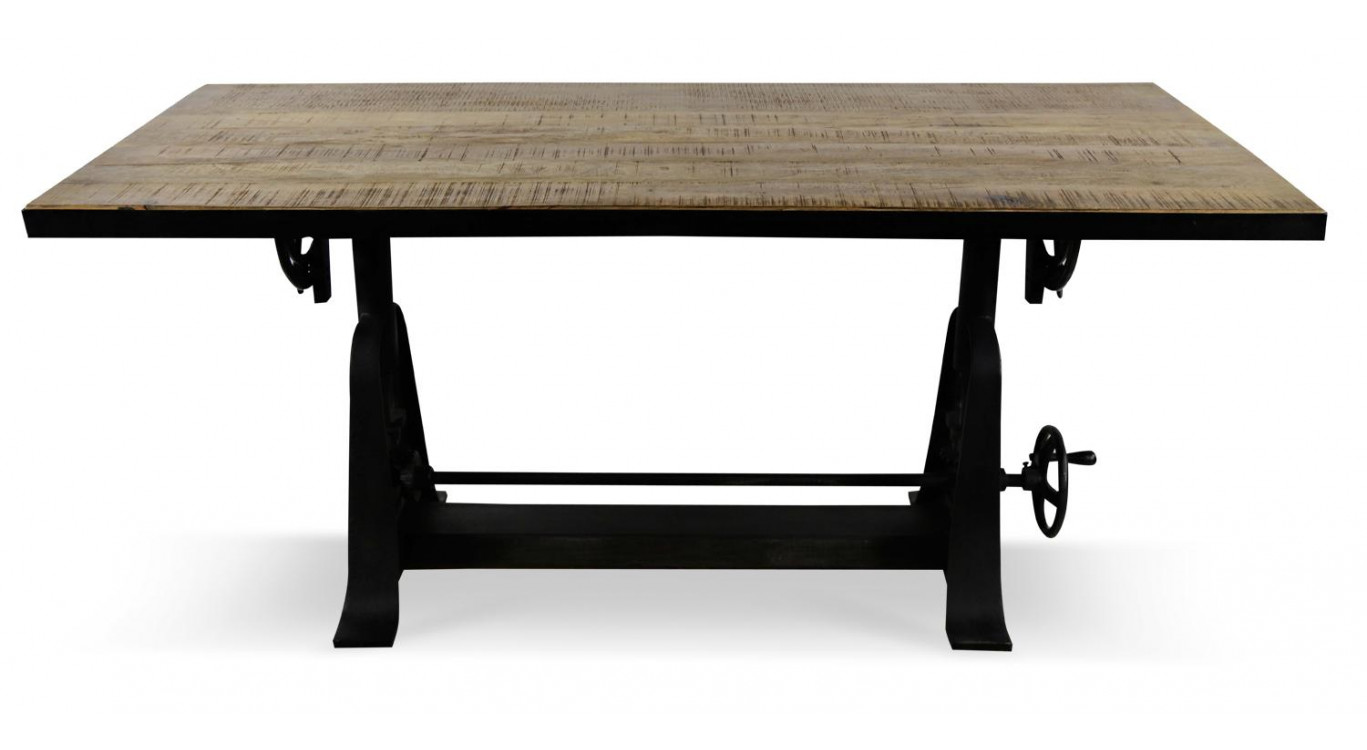 Esstisch Holz Braun 171x76x76,5/115,5cm