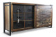 Truhe 6 Schubladen Holz Braun 180x40x91cm