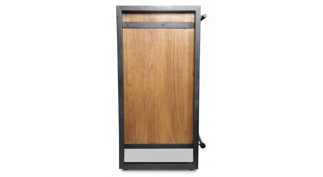 Commode 6 Tiroirs Bois Marron 150x40x81cm