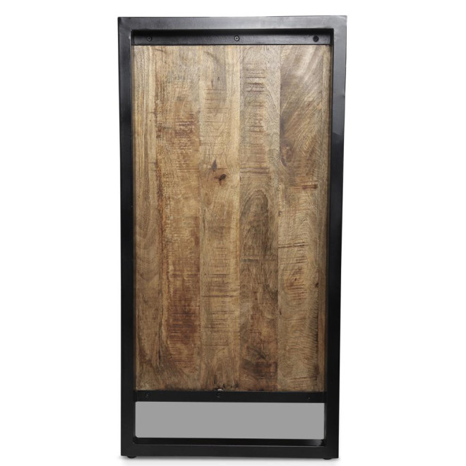 Bahut 2 Tiroirs Bois Marron 160x43x86cm