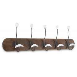 Kleiderhaken Garderobe Holz 10 Haken 70x1.5x9cm