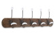 Perchero Perchero de madera 10 ganchos 70x1.5x9cm