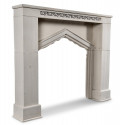 Rahmen Mantel Kamin Holz Weiß 120x18x101cm