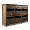 Wochenmöbel Lumpenhändler Grainetier Holz 15 Schubladen 124x32.5x82cm