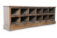 Armario bajo de madera de 12 registros 154.5x32x53cm