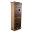 Comò a 8 cassetti in legno 54.5x33x146.5cm