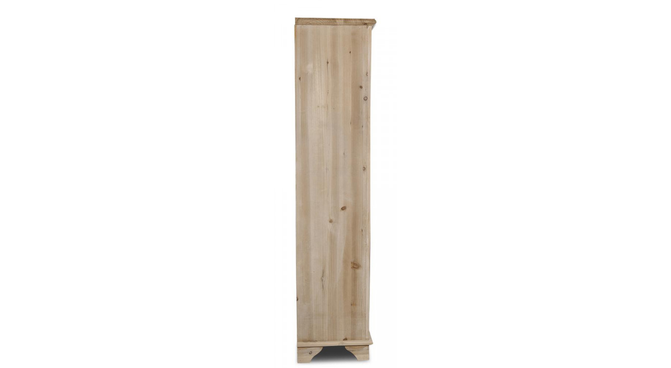 Chiffonnier 8 Tiroirs Bois Nu 54.5x33x146.5cm