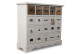Commode 20 Tiroirs Bois Blanc 92x32.5x84cm