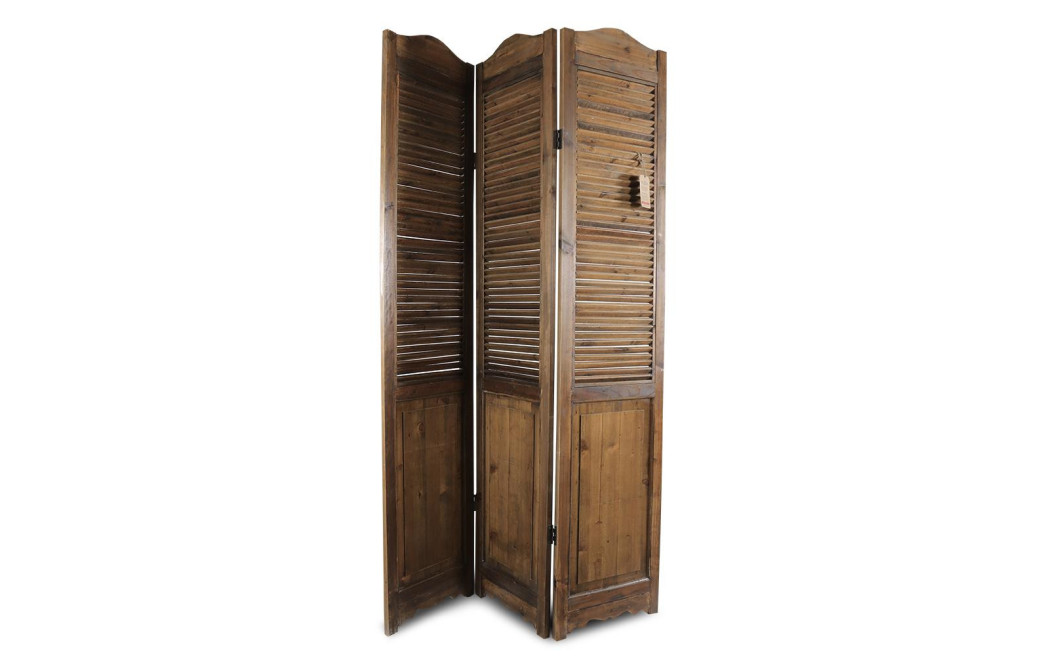 Paravent Holz 3 Paneele 40.5x2.5x187.5cm