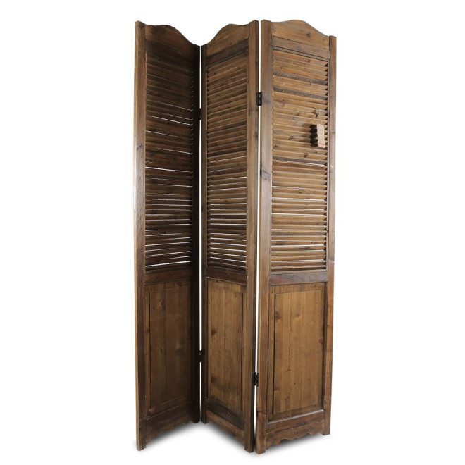 Paravent Holz 3 Paneele 40.5x2.5x187.5cm