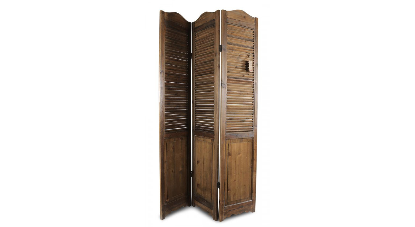 Paravent Holz 3 Paneele 40.5x2.5x187.5cm