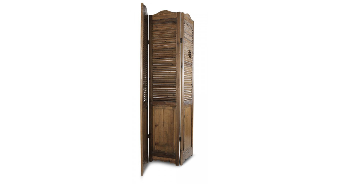 Paravent Holz 3 Paneele 40.5x2.5x187.5cm