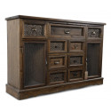 Credenza in legno a 9 cassetti 124.5x34x82cm