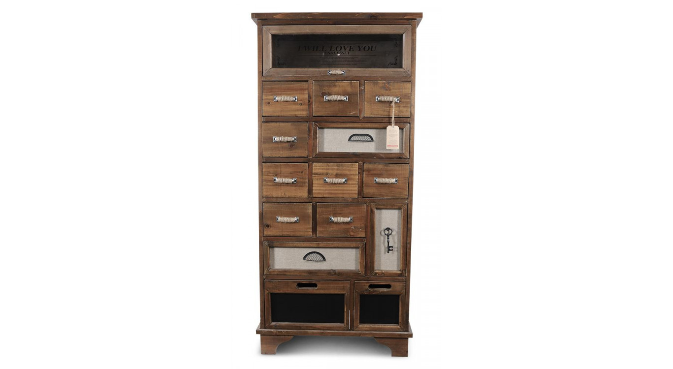 Schreibtischschublade 12 Schubladen Holz 71.5x34x152.5cm