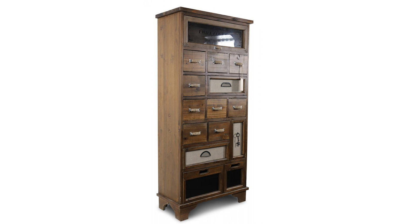 Schreibtischschublade 12 Schubladen Holz 71.5x34x152.5cm