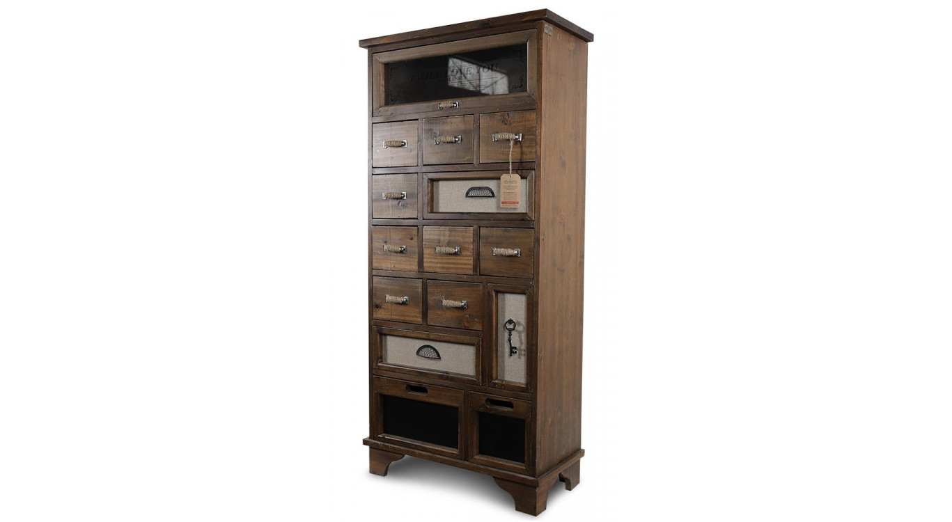 Schreibtischschublade 12 Schubladen Holz 71.5x34x152.5cm
