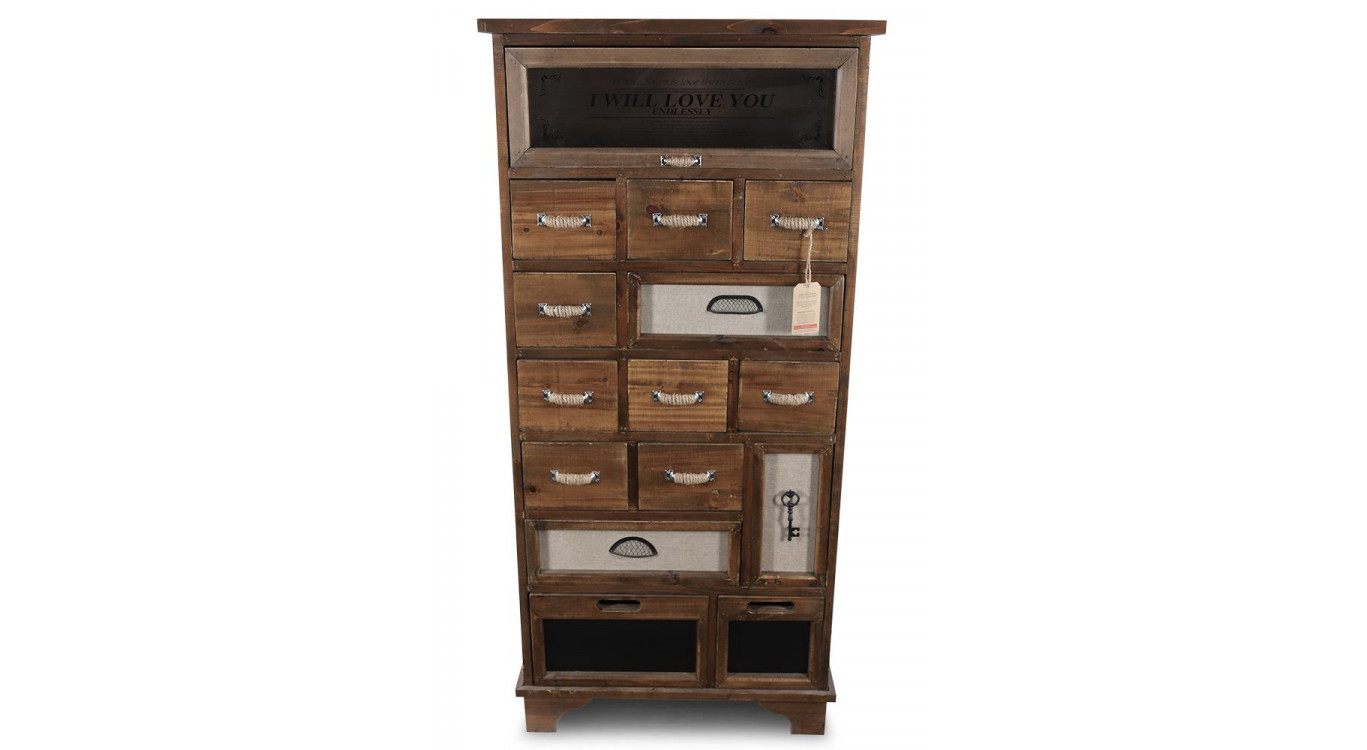 Schreibtischschublade 12 Schubladen Holz 71.5x34x152.5cm