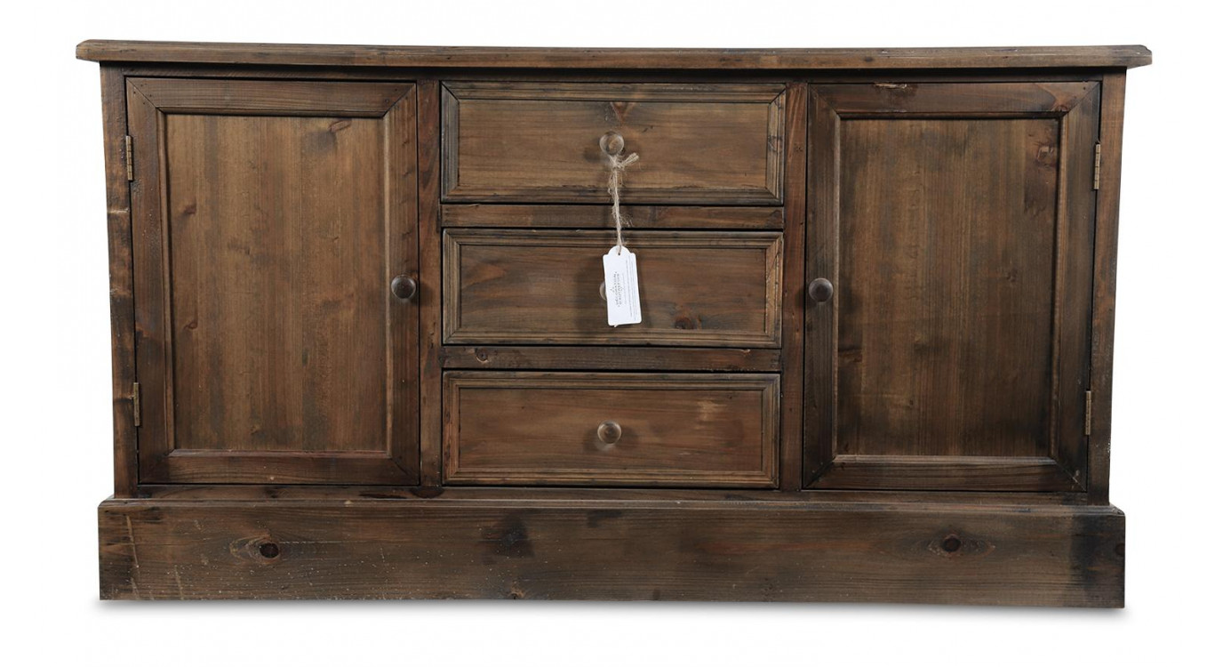 Anrichte mit 3 Schubladen Holz 119x38x64.5cm