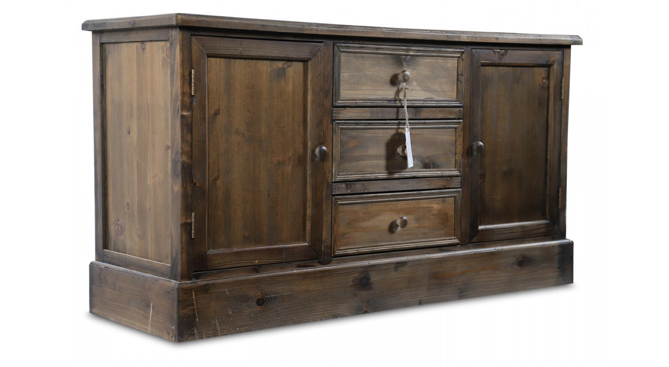 Anrichte mit 3 Schubladen Holz 119x38x64.5cm