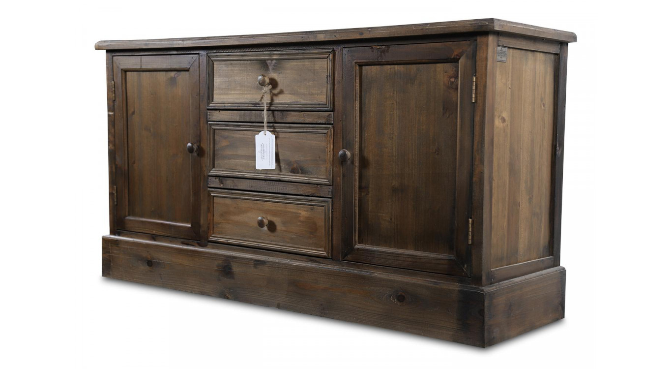 Buffet 3 Tiroirs Bois 119x38x64.5cm