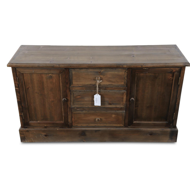 Buffet 3 Tiroirs Bois 119x38x64.5cm