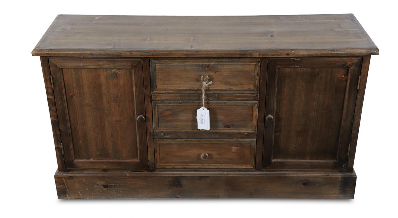 Anrichte mit 3 Schubladen Holz 119x38x64.5cm