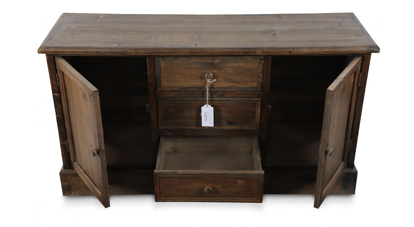 Anrichte mit 3 Schubladen Holz 119x38x64.5cm