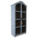 Geschirrschrank Holz Blau Alt 85.5x42x185.5cm